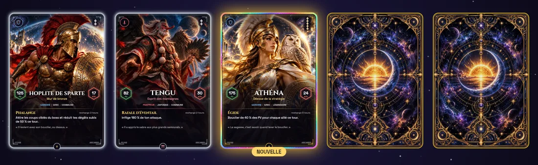 Ouverture d'un booster Arcanes