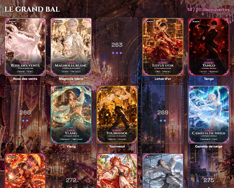 Album d'une série de cartes