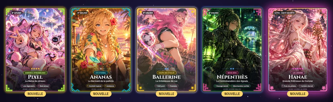 Ouverture d'un booster de la collection